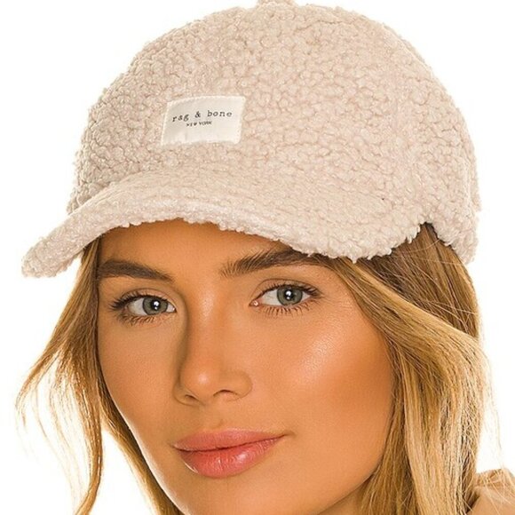 rag & bone Accessories - NWT Rag & Bone Addison Sherpa Baseball Cap Rag & Bone in Antique White